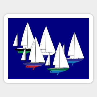 Hinckley Bermuda 40 Yawl Sailboats Racing Sticker